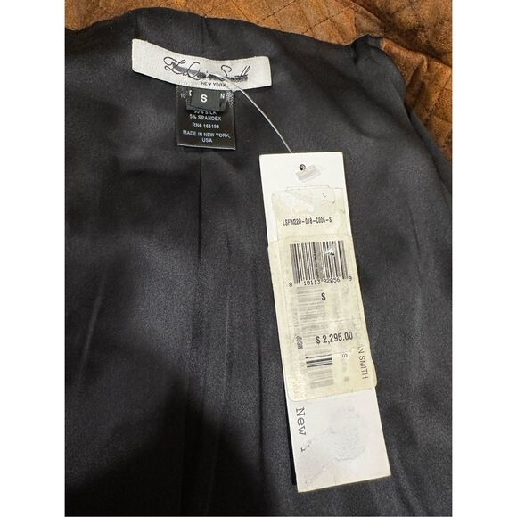 NWT LaQuan Smith Cropped leather jacket Size S $2295 - Picture 11 of 13